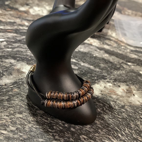 $5 add-on to any Bundle!! Or 3/$25 metal loops on leather bands bracelet - Picture 2 of 9